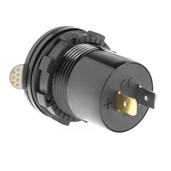 Моторозетка USB + Voltmeter 18Вт (врезная) EU ERCLMUSL4S фото