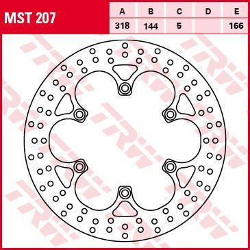 Диск тормозной HONDA NTV650 | VF750 | ST1100 | VT1100 (318mm) TRW Lucas 6046063420 фото