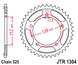 Звезда задняя HONDA CBR600F4 99-00 JTR1304,44 2734075484 фото 2