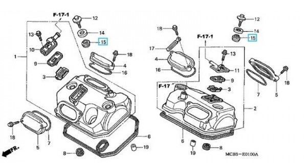 Прокладка під болт клапанної кришки HONDA XL650/700V | VT400/600/750 | NT650/700V | XRV750 | GL1500  OEM 90542MB0000 90542MB0000 фото