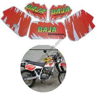 Комплект наклеек HONDA XR250 Baja (красный) 306563353 фото