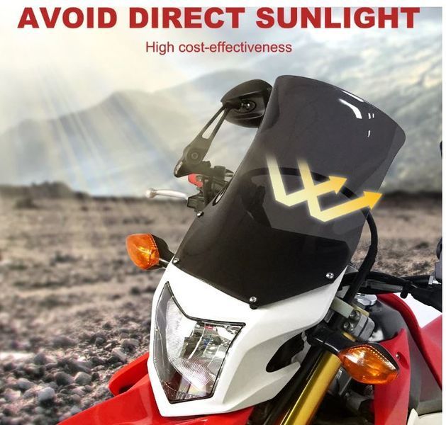 Вітрове скло на щиток фари Suzuki DR250, DR650, DRZ400, Honda CRF250, XR650 А-011750 фото