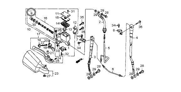 Пыльник тормозной машинки HONDA CB CBF CBR XL XRV VTX NT VTR GL (FRONT) 45504-410-003 66271280712 фото