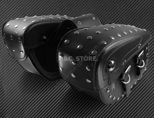 Боковые кофры на чоппер CUSTOM 30L на Honda Steed, Shodow, Yamaha Dragstar, Suzuki Intruder, Kawasaki Vulcan - 2 534914613 фото